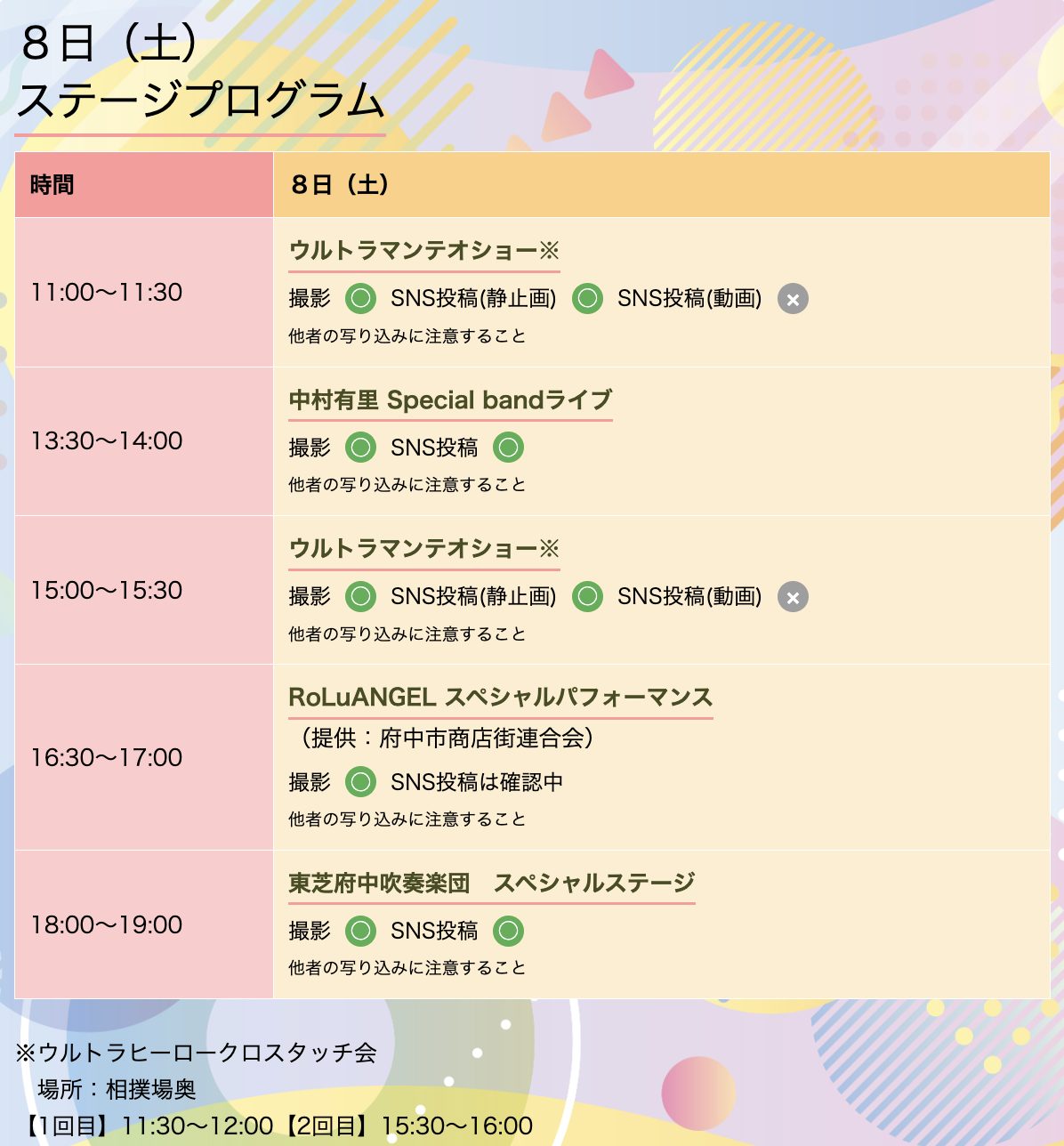 タイムテーブル