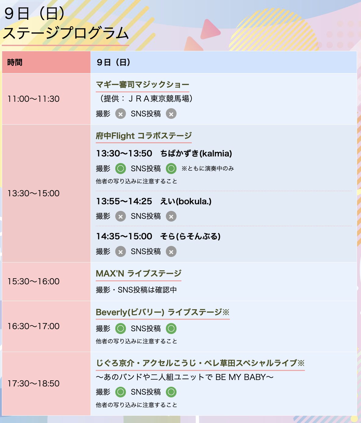 タイムテーブル